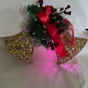 Lighted Color Changing Christmas Bells Gold Bells